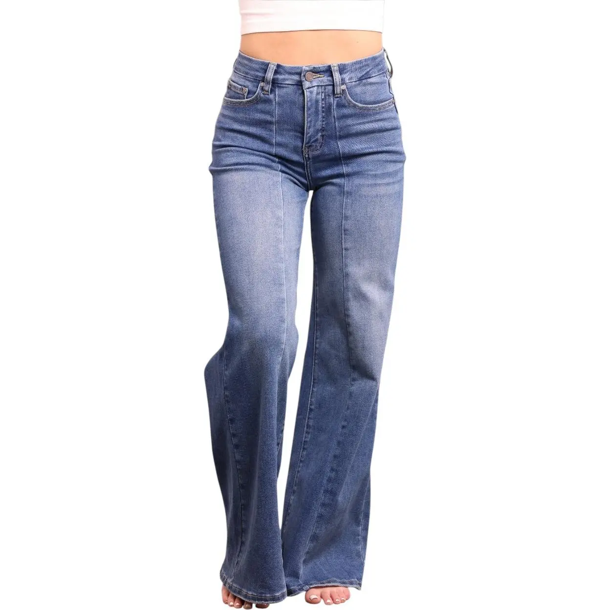 The Esme High-Rise Tummy Control Wide Leg Denim - Three Inseams *FINAL SALE*