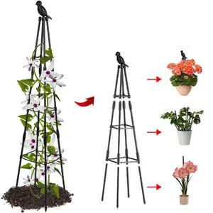 Garden Trellis, 1 Set Plant Trellis for Potted Plants Flowers Vegetables and Vines, Plant Support Stand for Climbing Plants Outdoor and Indoor