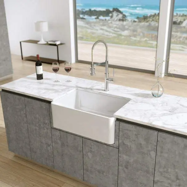 Latoscana 27" Reversible Fireclay Single Bowl Farmhouse Sink
