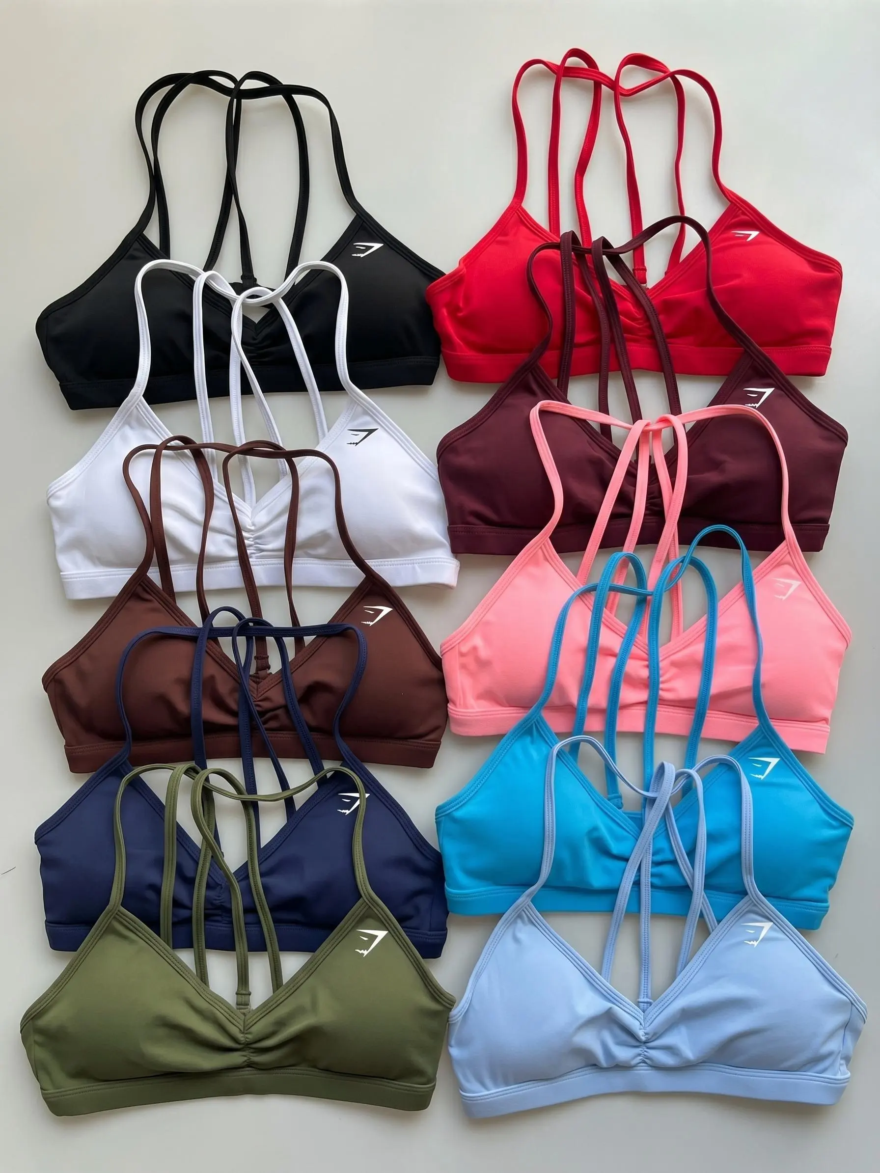 Women's Seamless Strappy Sports Bra – Medium Support Yoga, Running & Gym Workout Top