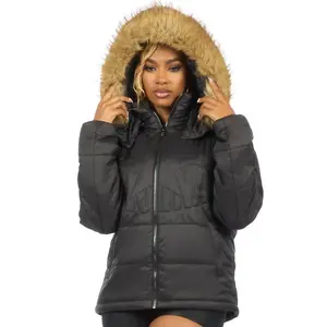 Marlona Black Oversized Puffer Jacket