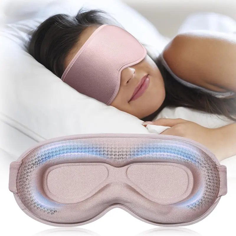 FACEMOON Weighted Blackout Sleep Eye Mask with Gift Box - Ergonomic 3D Contoured Memory Foam Blindfold, Adjustable, Flexible, No Eye Pressure, Breathable, Hand Washable, Deep Sleep Aid for Men & Women, Airplane Travel Essential