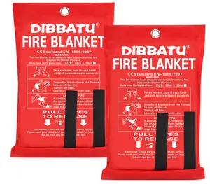 DIBBATU Fire Blanket for Home and Kitchen, Fire Blankets Emergency for Home, Emergency Fire Retardant Blankets for House, Fireproof Blanket Welding Blanket for Kitchen,Fireplace, Grill, BBQ