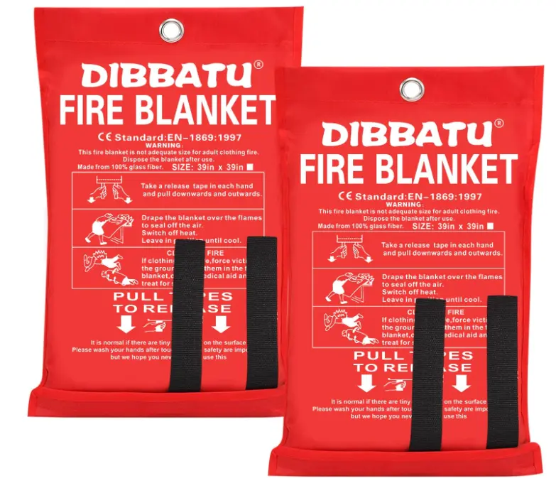 DIBBATU Fire Blanket for Home and Kitchen, Fire Blankets Emergency for Home, Emergency Fire Retardant Blankets for House, Fireproof Blanket Welding Blanket for Kitchen,Fireplace, Grill, BBQ