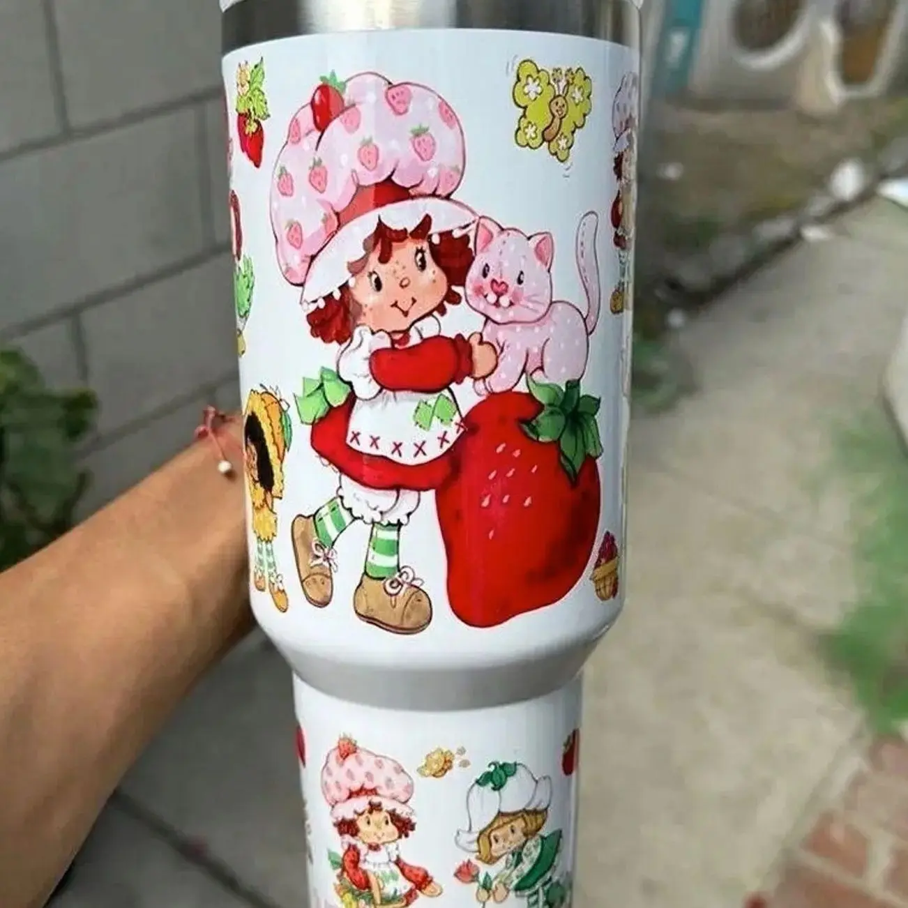 Premium Strawberry shortcake 40 oz tumbler   for hot and cold l - Available Now