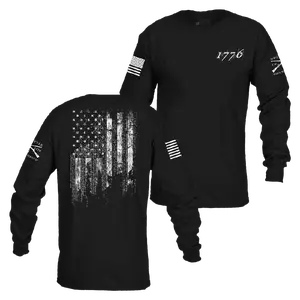 1776 Flag Long Sleeve - Black
