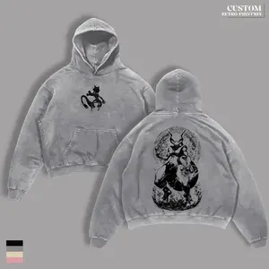 Mewtwo PKM T-Shirt & Hoodie – Double Printed Vintage Washed Anime Graphic Tee, Oversized Heavyweight Cotton Manga Streetwear, Unisex Dark Psychic Aesthetic, Anime Fan Gift 50Z