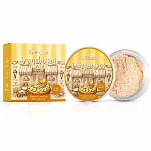 Ivory White Translucent Setting Powder Banana Cream Pie, Matte Finish Baking Loose Powder, Oil Shine Control Waterproof Long-Wear Face Makeup