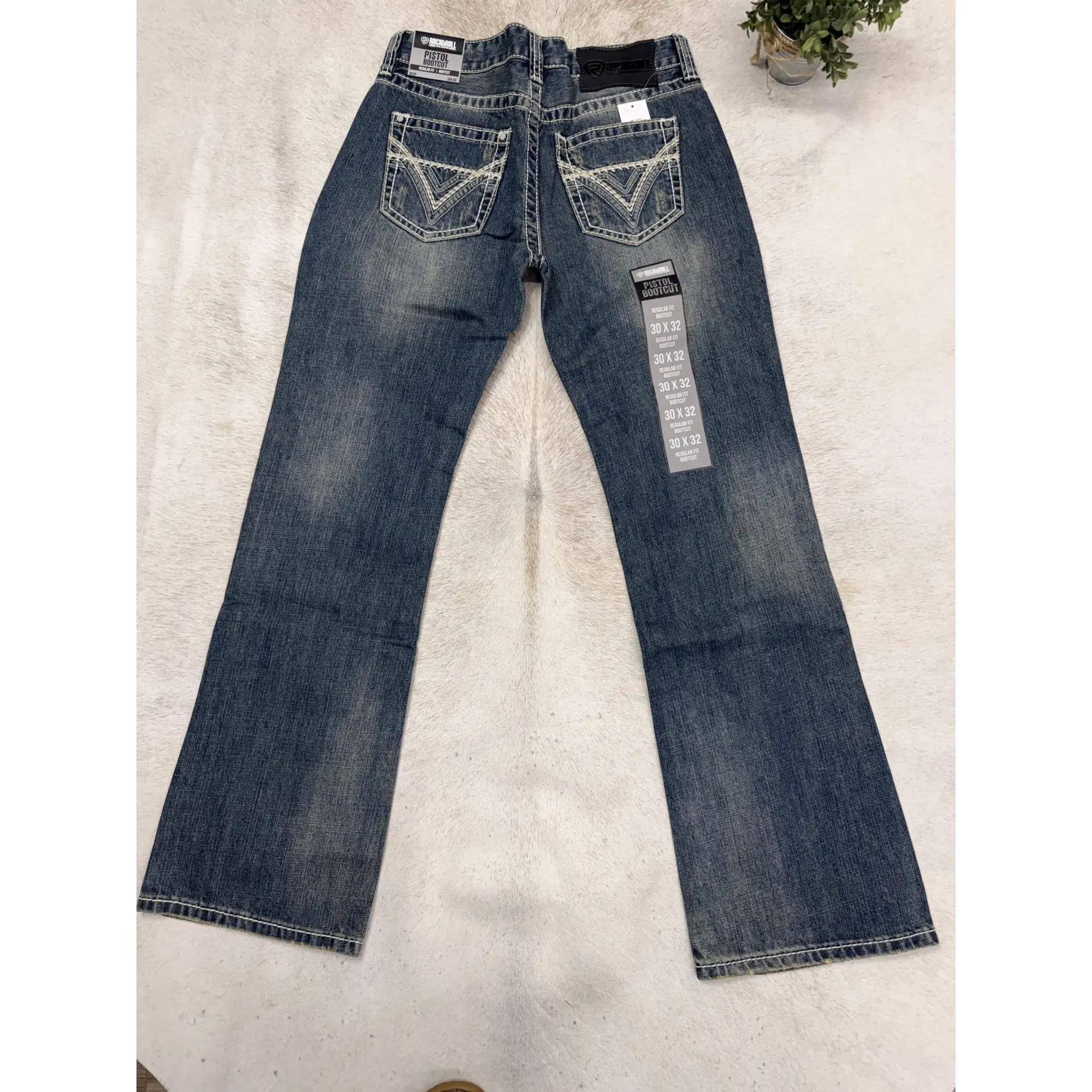 Rock & Roll Denim I Men's Pistol Regular Fit Bootcut Denim Jeans