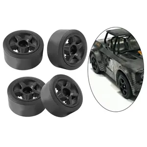 4pcs/set RC Hard Tyres & Wheel Rims,  Tyres Set for SG-1603 1/16 Racing Car DIY Upgrade Parts