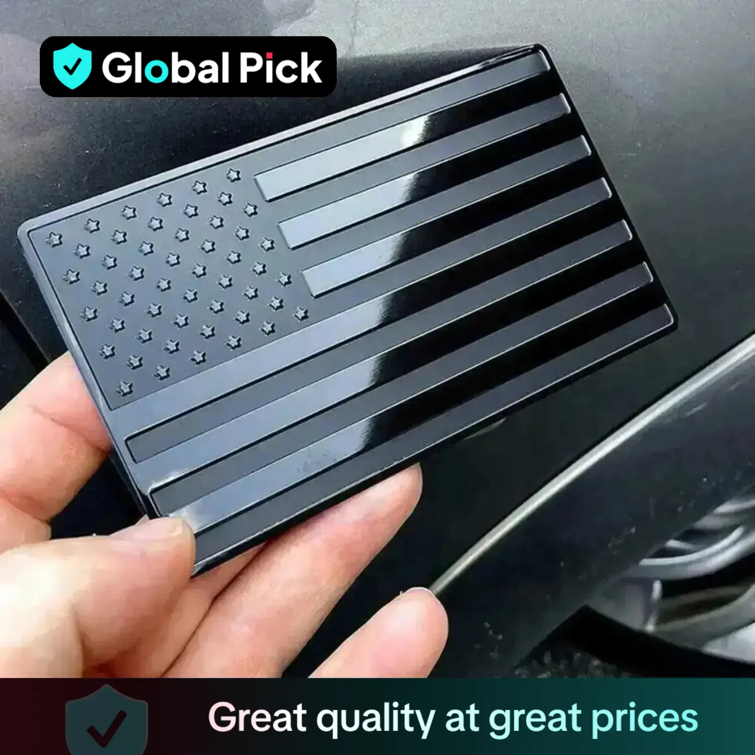 3D Car Flag Sticker, Multipurpose Car & Truck Decals, Military Flag USA Decal Bumper Sticker for Truck SUV Motorcycle, Universal Car Exterior Decorati