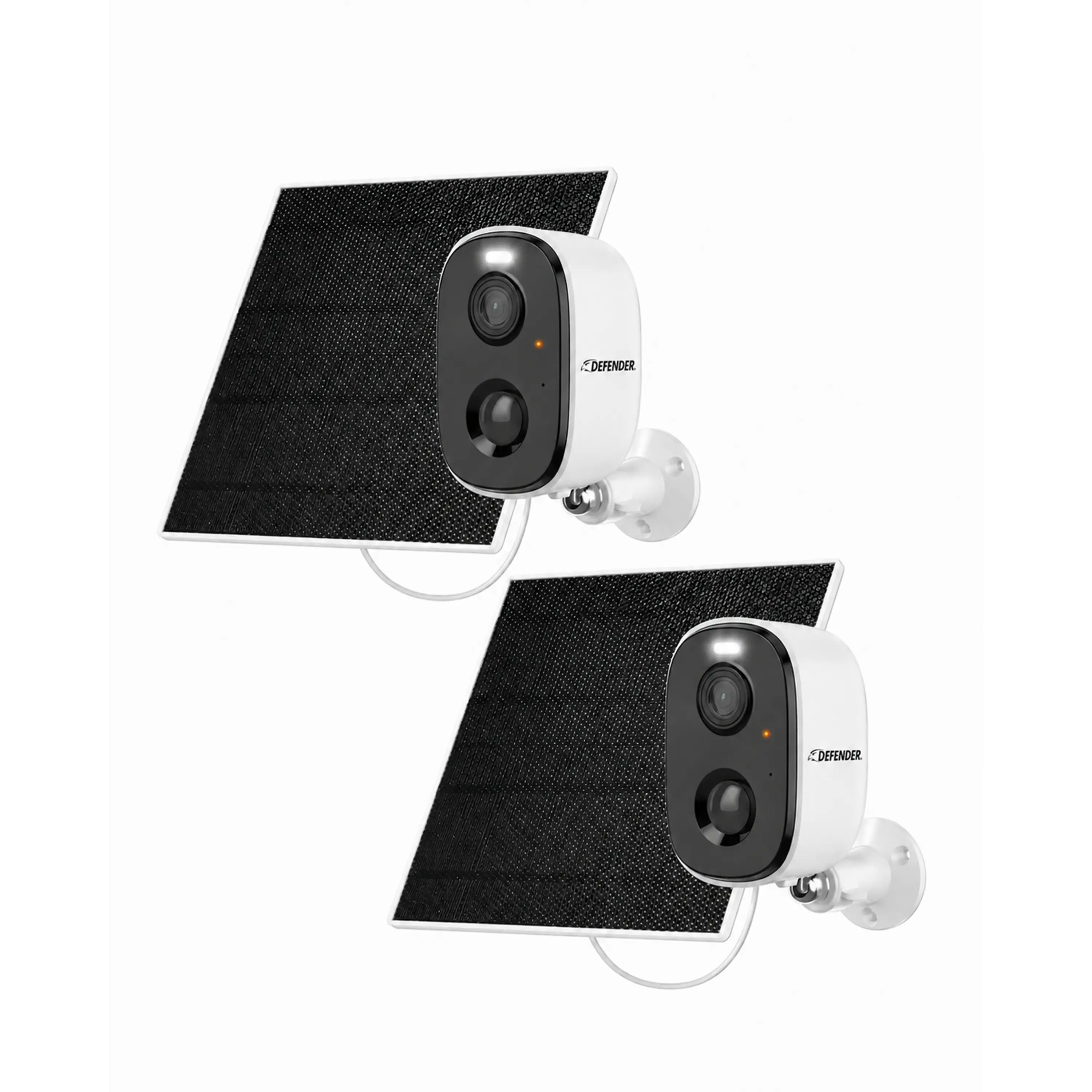 Defender AI 2.5K Solar GO 24/7 Recording (AOV) Wireless Battery Camera, AI Detection, Color Night Vision, Solar Panel, 2 Pack