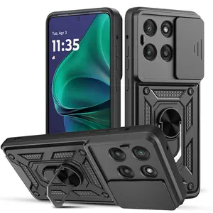 Moto G Stylus 5G 2025 6.7-inch Sliding Nail Ring (Black) | Invisible storage, easy to use with a simple push | Drop-proof and portable, freeing your hands