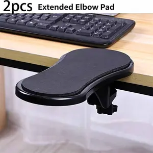 2pcs Office Desk Elbow Pads, Adjustable 180° Ergonomic Arm and Wrist Support, Mouse Pad, Elbow Protection, Computer Tray Included