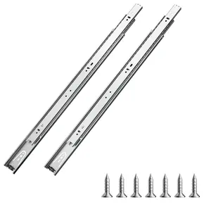 fathersdaygift VEVOR Drawer Slides, 20 inch, 10 Pairs Full Extension Ball Bearing Cabinet Rails, 100 LB Load Capacity Heavy Duty Side Mount Dresser Drawer Slides, Drawer Track Runners for Kitchen DIY Replacement