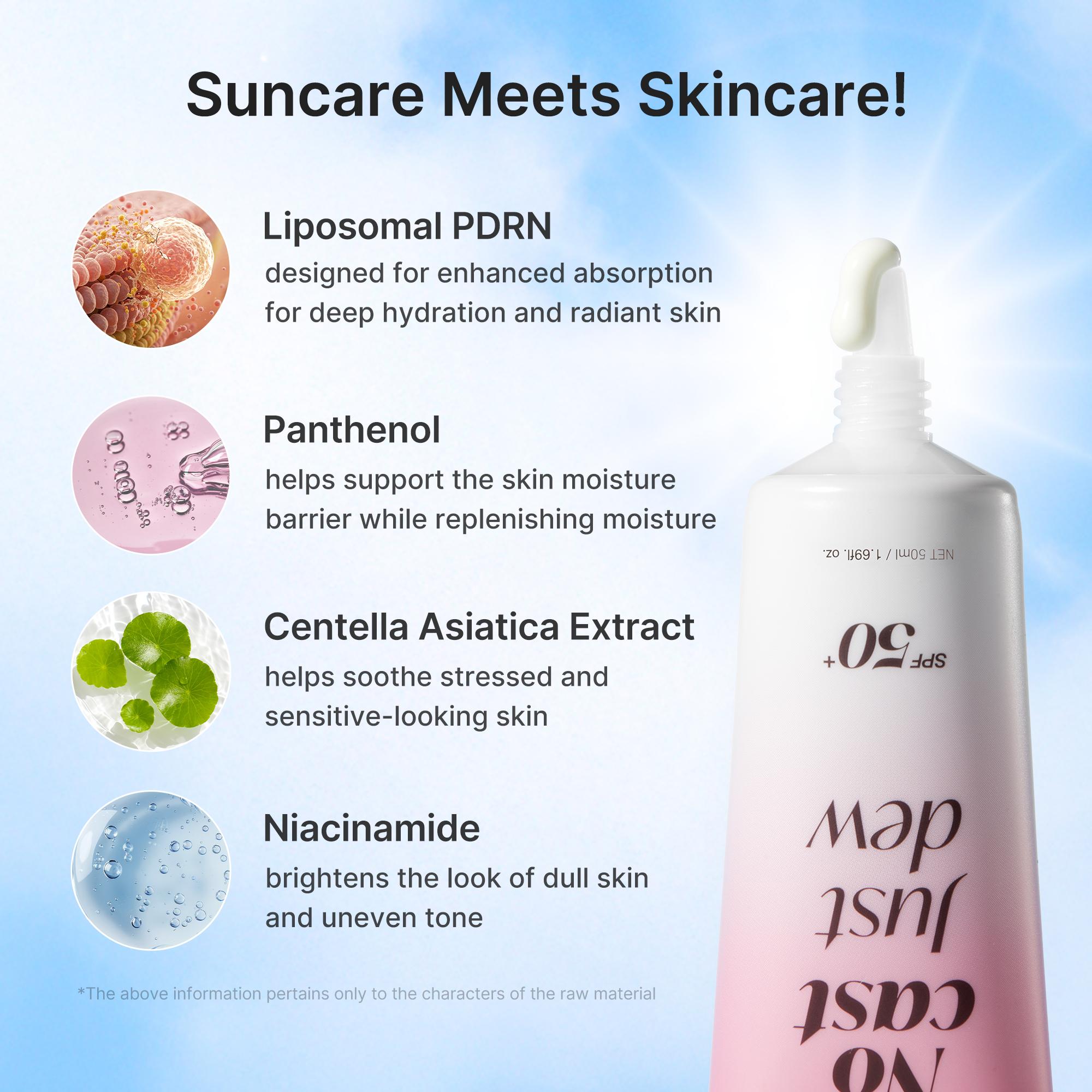 [NEW] [medicube] No Cast Just Dew PDRN Hydrating UV Sun Serum | Daily Lightweight Sunscreen SPF 50 | PDRN, Panthenol, Centella| Gentle Moisturizing Suncare For Daily Use for All Skin Types (50ml)