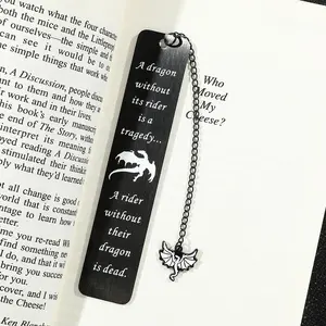 Dragon Rider Book Series Themed Bookmark, 1 Set Bookmark & Sticker, Waterproof Vinyl Sticker for Water Bottles & Laptops, Perfect for Book Lovers