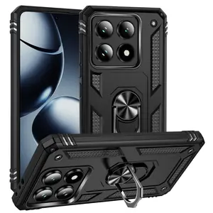 Select Model For Purchase Compatible With Xiaomi 14T Pro/14T/15 Ultra/15T Pro Shockproof 360 Rotating Metal Magnetic Ring Stand Phone Case