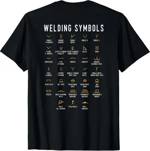 100% Cotton Unisex Welding Symbols - Funny Welder T-Shirt