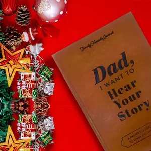 Dad I Want to Hear Your Story Journal – 7x9” Hardcover PU Leather Guided Journal with 250+ Prompts, Gifts for Dad from Daughter or Son, Father’s Day, Birthday, Christmas – Family Legacy & Memory Book