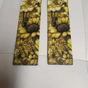 Sunflowers & Bee Bookmark, Book Accessories, Bookish Things Bookmark, Office Stationery Page Marker