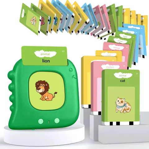 Talking Flash Cards for Toddlers - 510 Sight Words Montessori Battery Powered Toddler Toys, 112-Card Autism Sensory Speech Therapy Tool with Key Cycle Function, Boys/Girls Gift for Ages 1-5 (Animal, Transport, Shapes)