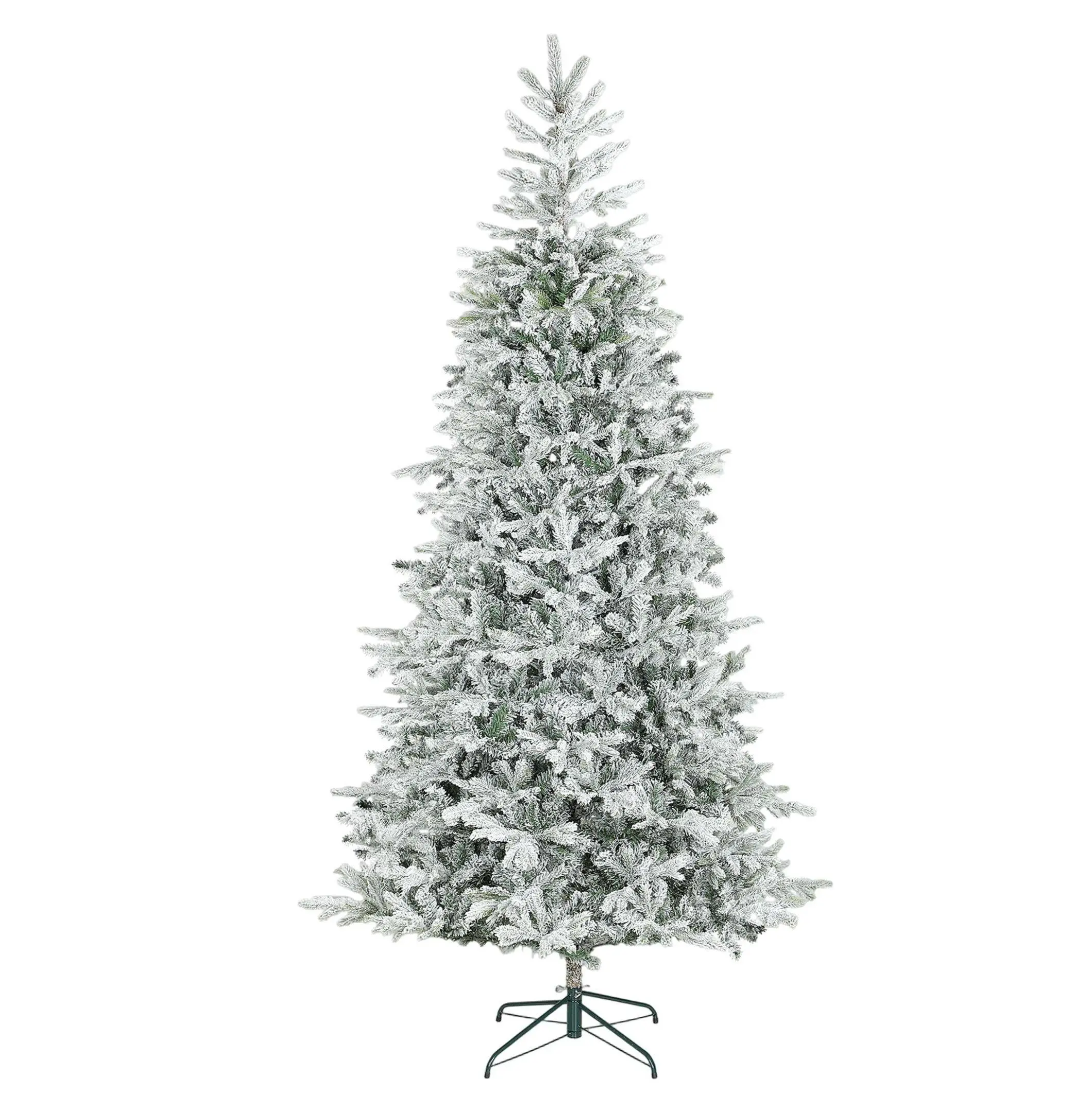 9ft Frosted Christmas Tree, Full Spruce Xmas Tree with Hinged Branches, Realistic Artificial Tree, Easy Assembly, Fire-Resistant Default Title