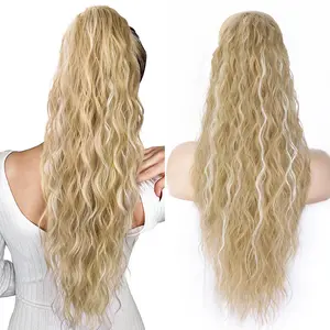 26 Inch Ponytail Extension Drawstring Ponytail Hair Extensions for Women Long Wavy Synthetic Hairpiece for Women Daily Party Use bridgetponytailwig Wavy Ponytail Extension Hairpiece