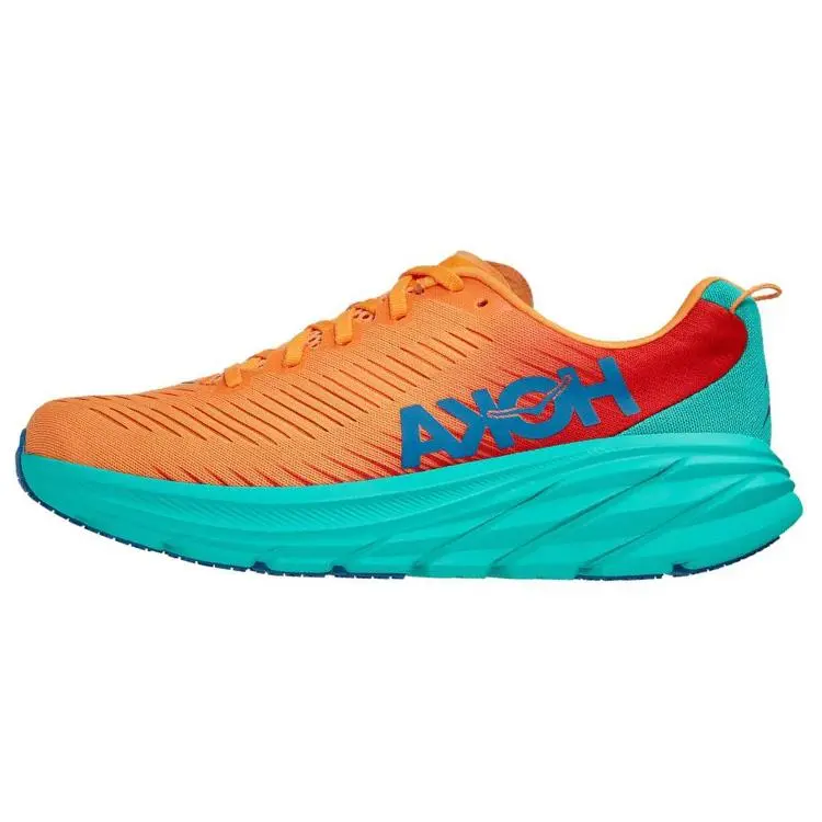 HOKA ONE ONE Rincon 3 Lightweight Breathable Durable Low-Cut Running Shoes for Men in Orange and Blue Trending Shoes, House White Official Shoes to Get / Maison Mihara