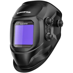 ARCCAPTAIN Auto Darkening Welding Helmet with 4 Arc Sensors, True Color Viewing Screen, DIN4-16 Protection, Clear Welding Lens , Solar Powered, Lightweight & Comfortable Welding Mask for Men/Dad - Welding Helmet, Gift Idea #Jumpstartsale