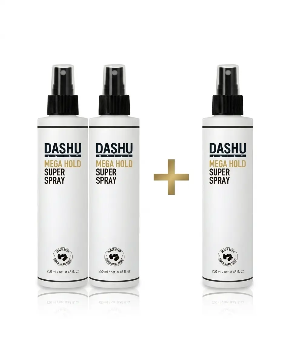 DASHU DAILY HAIR STYLING BUNDLE SET Mega Hold Super Hair Spray 2+1