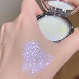 Glitter Eyeshadow Highlighter Powder Palette, Beauty Highlighters, Pearly Face Brightener, Natural Eye Shadow Shining and Highlighting Powder, Eye Shimmer, Party Make Up Product, Glow Seeker Highlighter