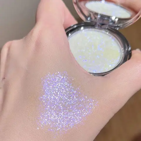 Glitter Eyeshadow Highlighter Powder Palette, Beauty Highlighters, Pearly Face Brightener, Natural Eye Shadow Shining and Highlighting Powder, Eye Shimmer, Radiant Shimmer, Party Make Up Product, Glowing Makeup, Glow Seeker Highlighter