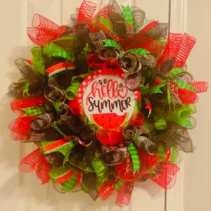 Watermelon Door Wreath for the Summer