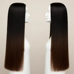 Raw Vietnamese Hair 13x4 Pre Cut HD Lace Frontal Human Hair Wig Straight Bob Ombre Brown Pre Plucked Super HD Lace Frontal Human Hair Wigs Pre Bleached Knots