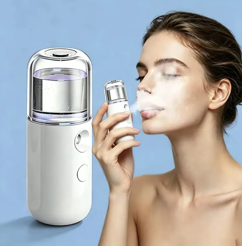 [Renhui] 1 Count Mini Hydrating Device, Small Portable Humidifier with Rechargeable Design for On-the-Go Skincare