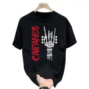 100% Cotton High Quality Unisex T-shirt - Rock The Silence Caifanes Group, Skull Print Graphic Tee, Round Neck, Casual Jersey Fabric, Prime Day Fashion, Can be Paired with Unisex Pants, Golden Rings, Necklaces, Watches, Soft and Comfortable Summer Style