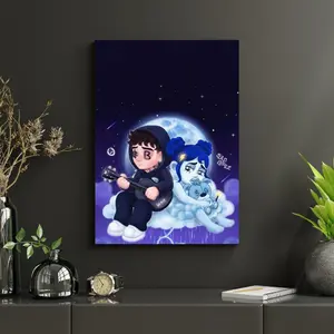 Junior H Sadboy Sadgirl Poster | Regional Mexican Music Wall Art Print for Bedroom