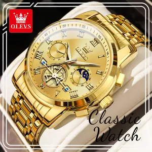 OLEVS 2859 Men's Classic Luxury Quartz Watch, Luminous Waterproof Casual Wristwatch