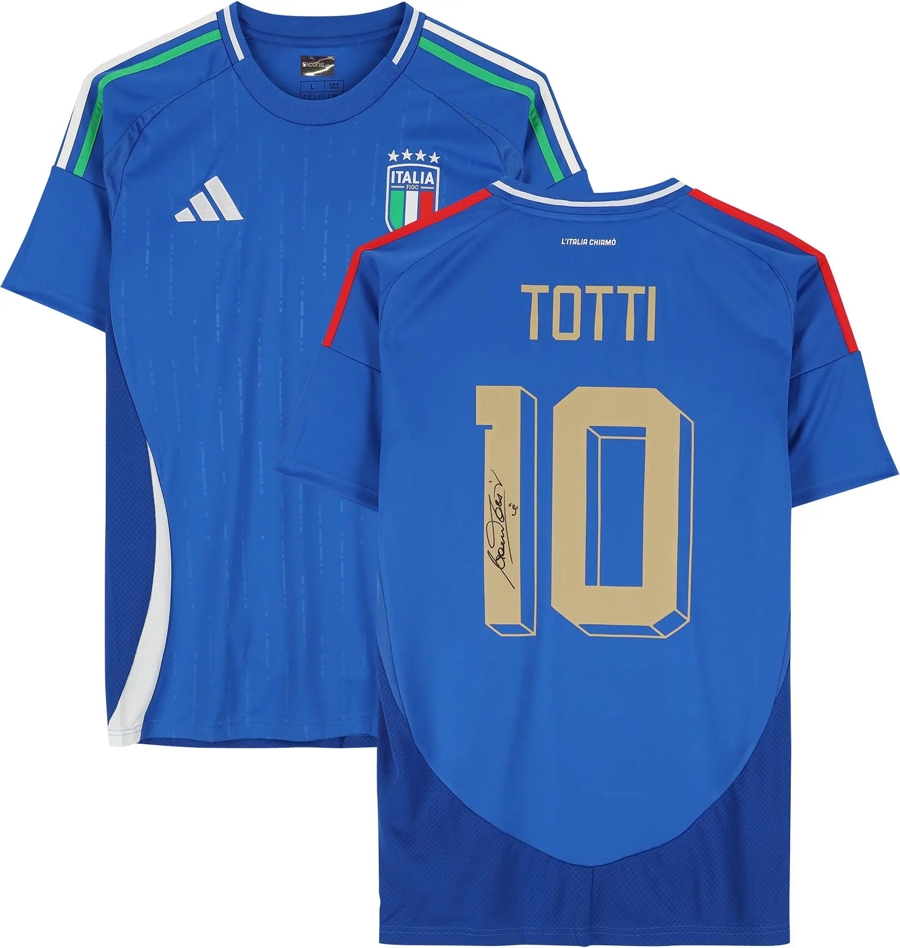 Francesco Totti Italy Autographed Puma 2004-06 Blue Home Jersey - Signed on Back - Fanatics Authentic Certified