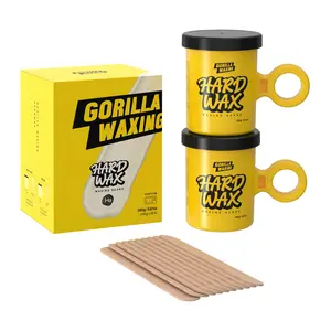 [GORILLA WAXING] Microwave Hard Wax Kit Value Pack 140g x 2 ea – Microwave Heating, No Wax Warmer Needed, Easy At-Home Waxing for Beginners