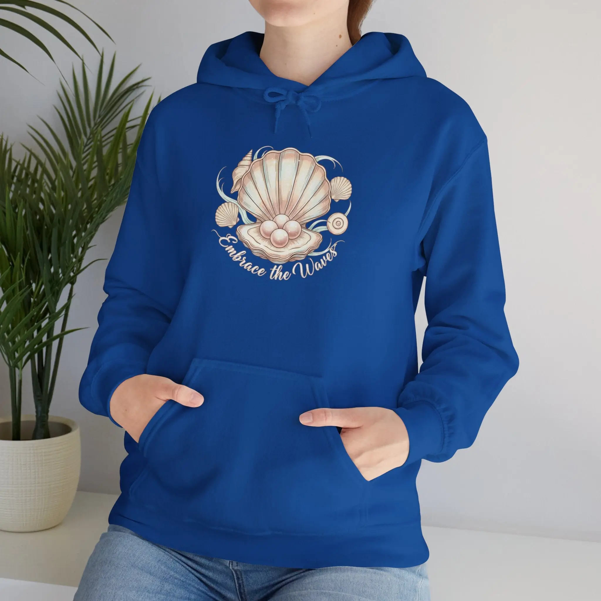 Seashell Pearl Hoodie — Embrace the Waves Cozy Sweatshirt