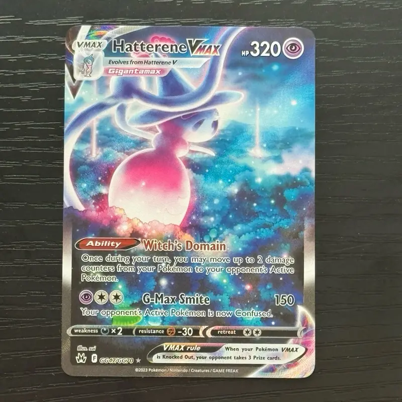 POKEMON- Hatterene VMAX GG47/GG70 Crown Zenith: Galarian Gallery Holo -  TikTok Shop