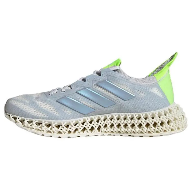 Adidas Women's 4DFWD 3 Dash Grey Lucid Lemon' Cushioned Durable Low Top Casual Running Shoes IG8993