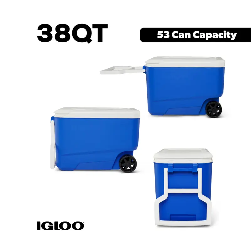 Igloo Wheelie Cool 38 QT Hard Sided Cooler with Wheels