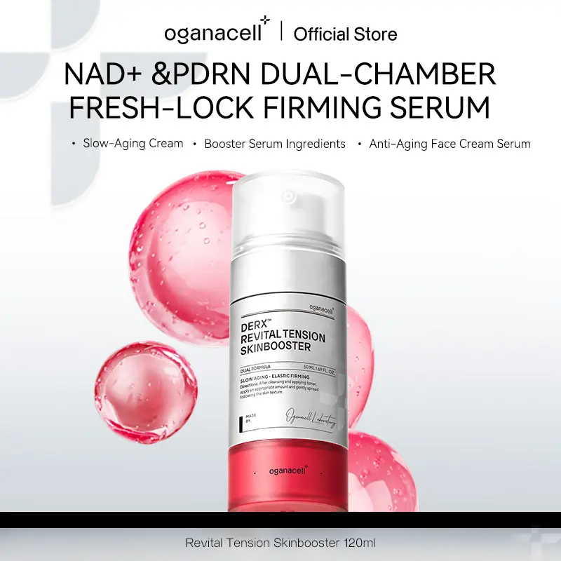 [Creator Exclusive]Oganacell DERX" REVITAL TENSIONSKINBOOSTER | NAD+ &PDRN DUAL-CHAMBERFRESH-LOCK FIRMING SERUM ,Anti-Aging Face Cream Serum,Slow-Aging Cream,Booster Serum Ingredients