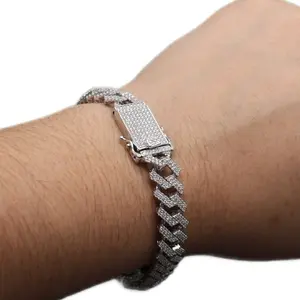 925 Silver Monaco Moissonate Bracelet with Chain Design for Men