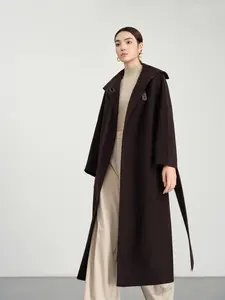 Long Belted Coat in Double-Face Wool-Cashmere