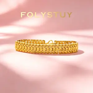 【FOLYSTUY(YNW16)】Bold, eye-catching bracelet that catches the light | 11.6mm Width, 20cm / 7.87in
