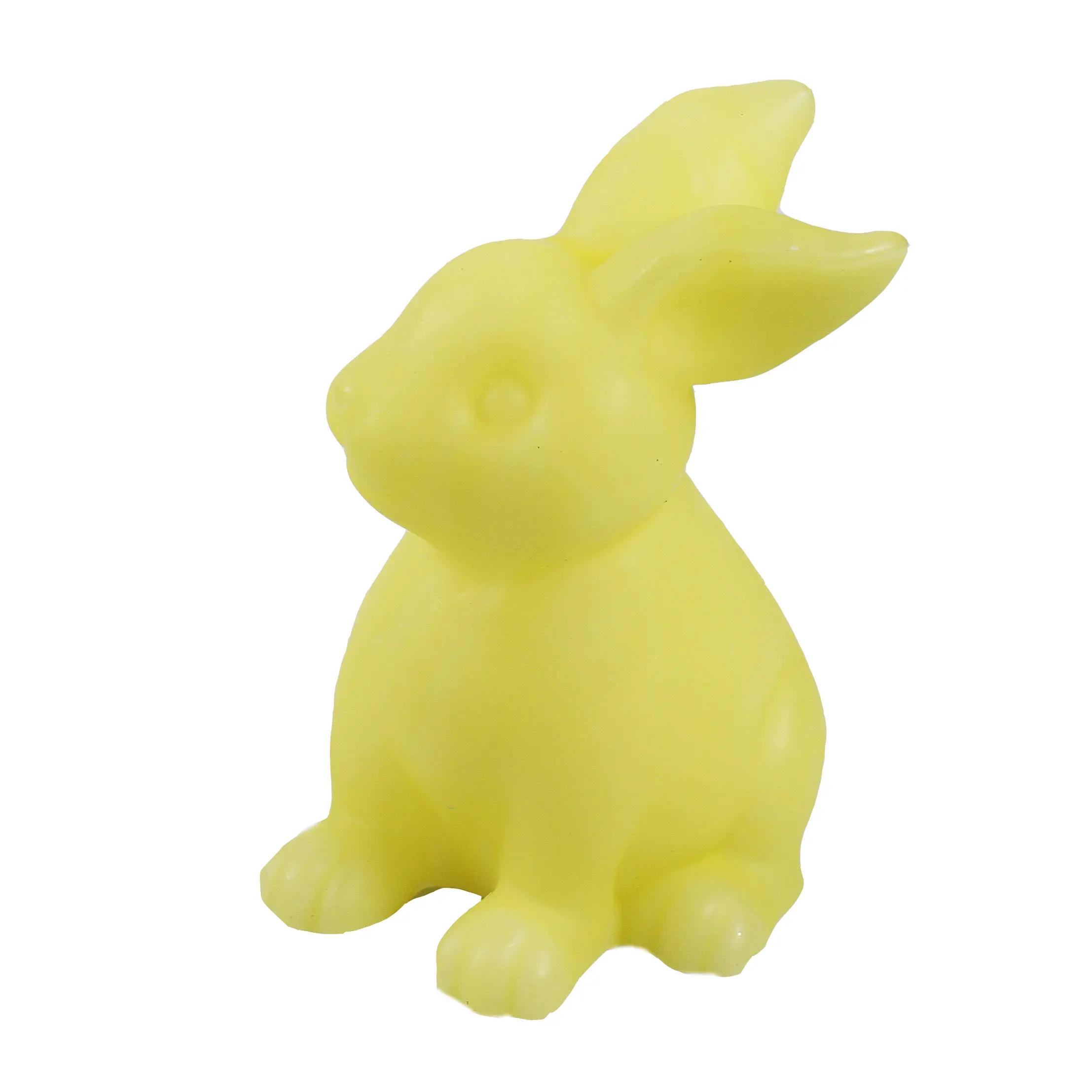 CANDLE CHOICE Easter Bunny Rabbit Decorations Spring Home Decor Handmade Real Wax Battery Operated Flameless Candle Kids’ Children’s Room Nursery Animal LED Night Light Decorative Table Lamps Centerpiece Yellow